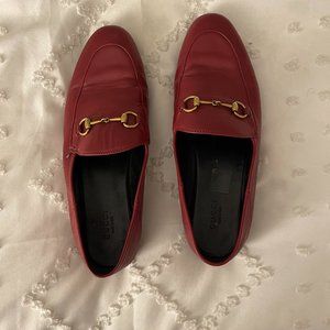 Gucci Brixton Red Loafers 39.5